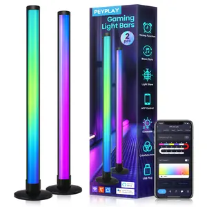 PEYPLAY Smart LED Light Bars ,USB Powered RGB+IC Ambient Lights with Music Sync, Voice & App Control, Stepless Dimming, DIY Mode, Works with Alexa & Google Assistant