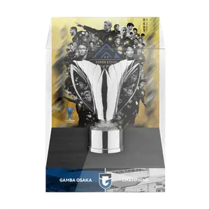 2025-26 Gamba Osaka AFC Champions League Two Championship Trophy Display Case, Champion Award Cup with Display Case, Sports Memorabilia, Collectible Prize, Soccer Trophy