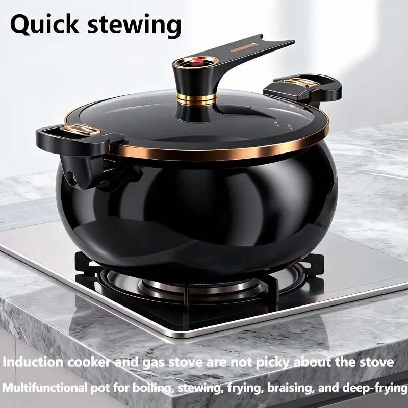 Multifunctional Stew Pot Household Cooking Pot Enamel Pot Anti-overflow Pot Soup Pot Large Capacity Stew Pot Non-stick Pot Soup Pot Double Handles Convenient All-in-one Pot for Induction Cookers And Gas Stoves