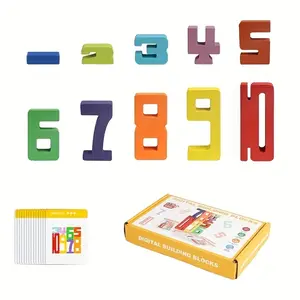 Wooden Brain Teaser Puzzle Toy for Kids, Fun Educational Math Thinking Game, Wooden Blocks Construction Set, Early Learning Stem Toy