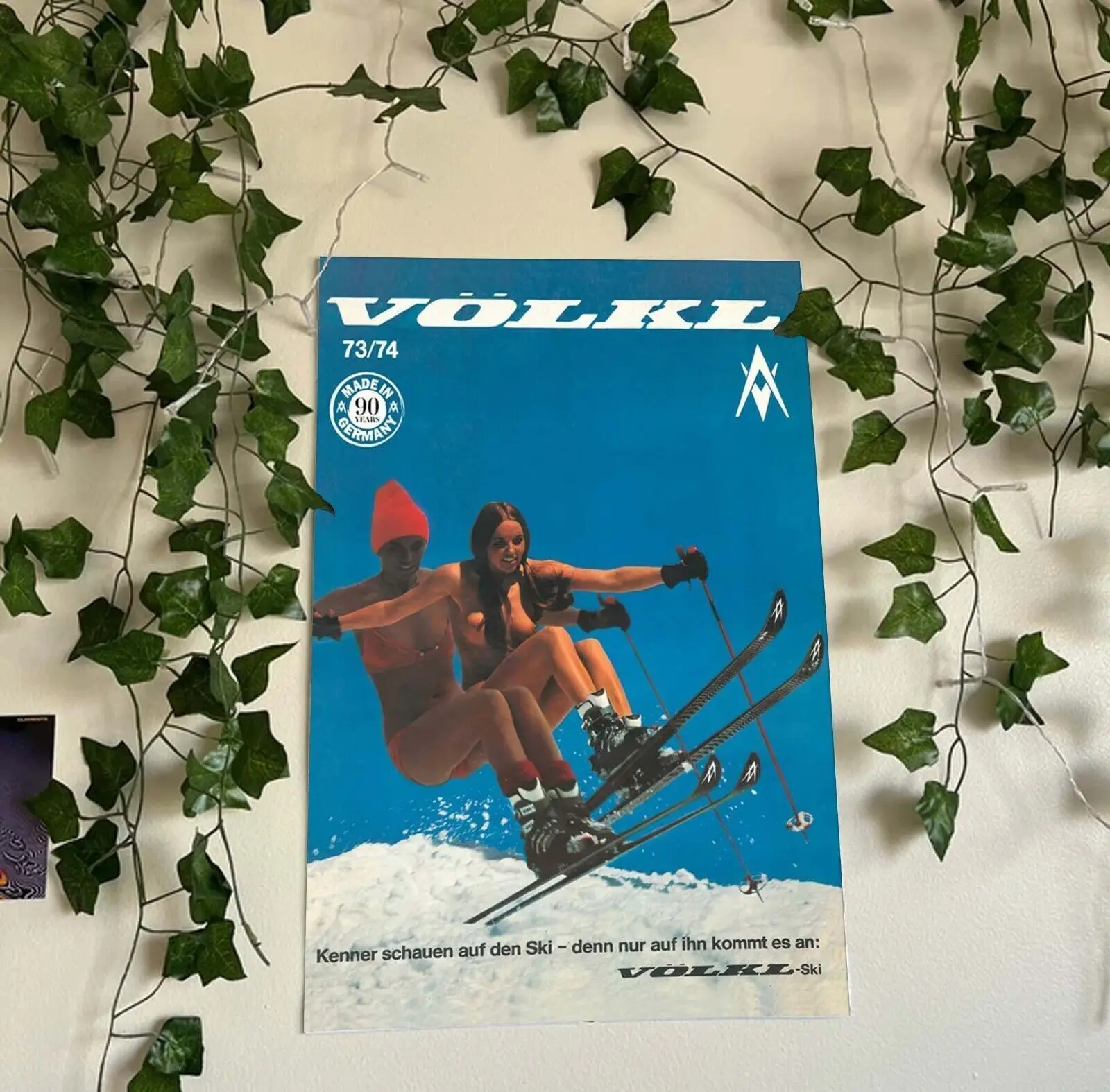 1973 Volkl Ski USA Poster, Volkl Skis Vintage Poster