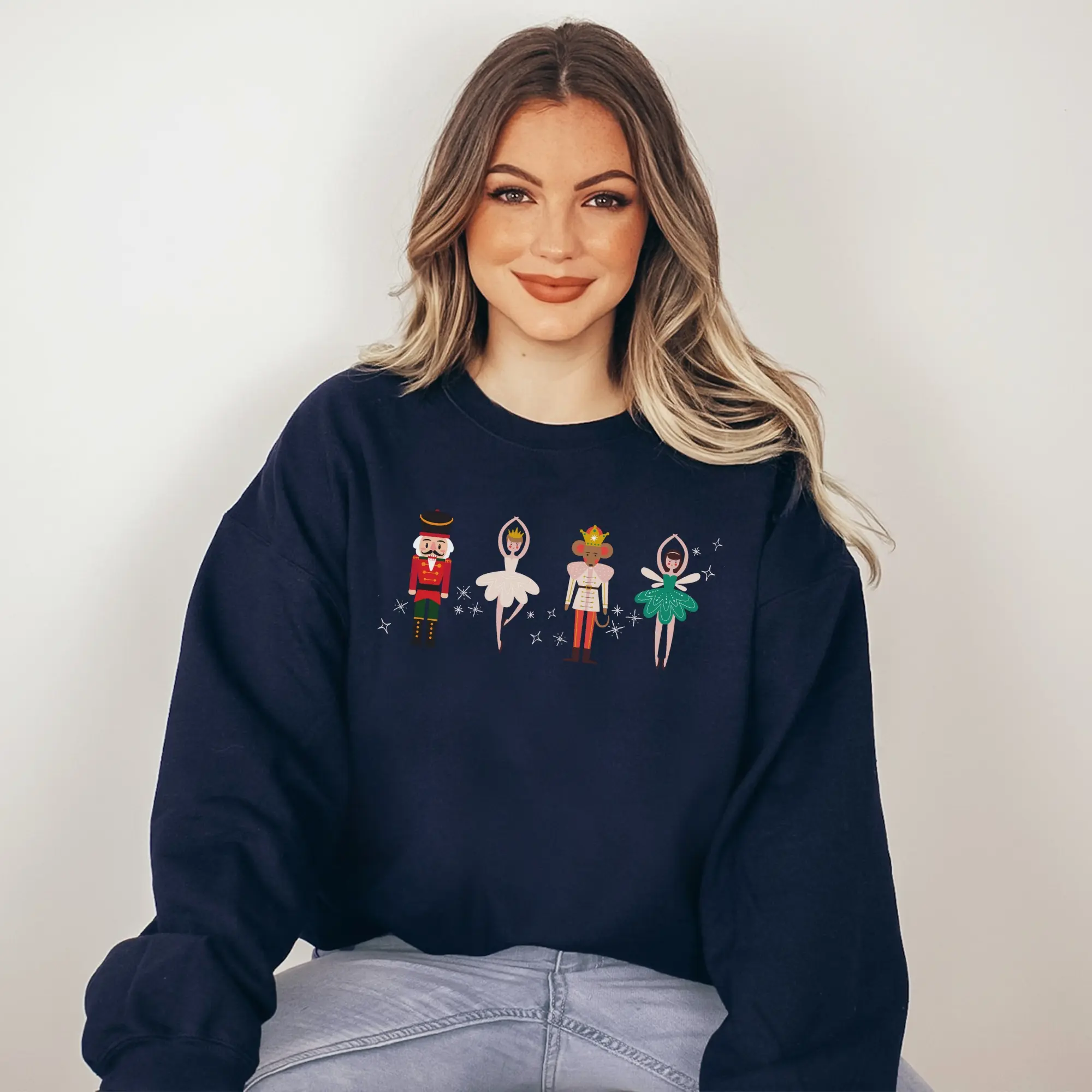 Nutcracker Christmas Sweatshirt, Nutcracker Ballet Pullover, Holiday Crewneck, Sugar Plum Fairy Shirt, Ballet Gifts, Christmas Sweatshirt
