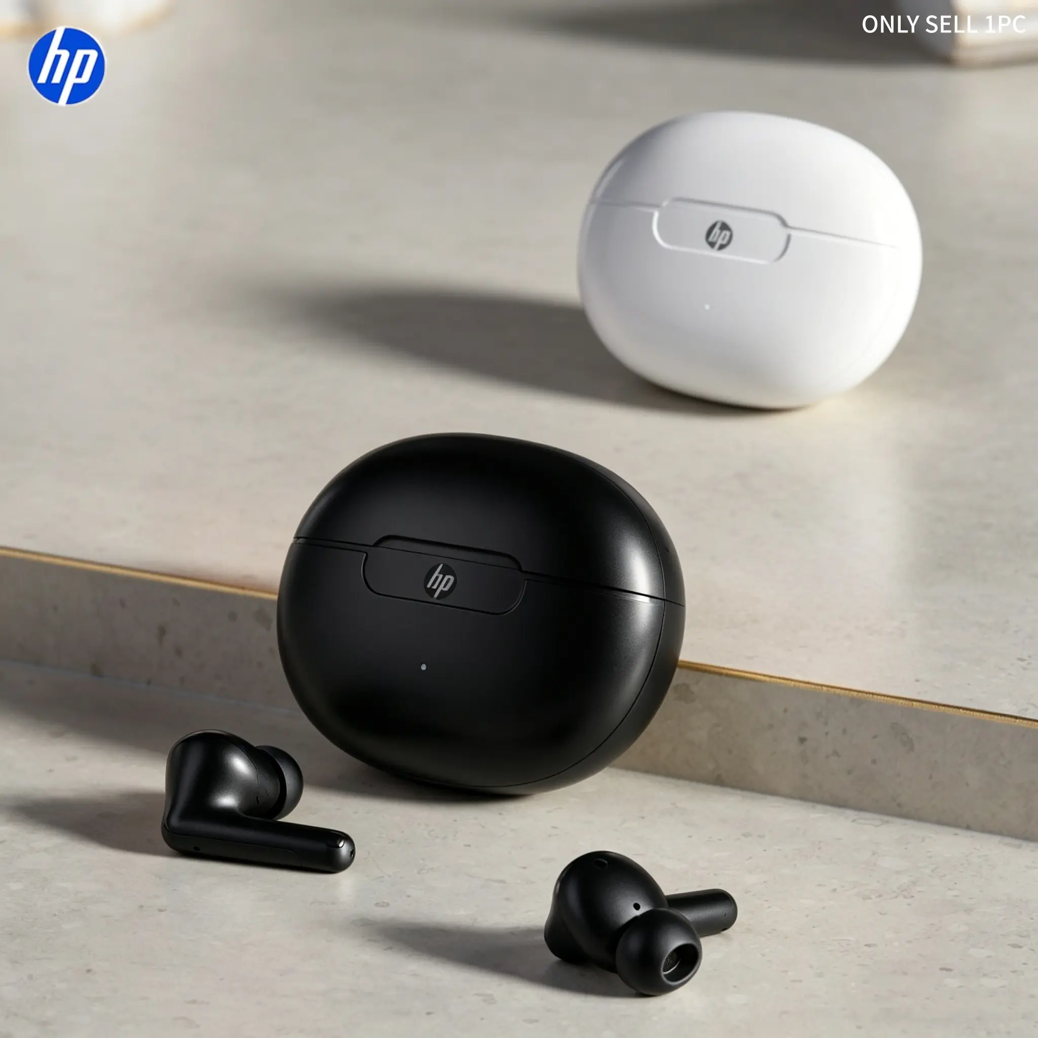 Hp Hd1 Bluetooth-compatible 5.3 True Wireless Earbuds, Low Latency, Touch Control, Ipx4 Waterproof, Single/twin Mode, Auto Reconnect, Immersive Experience Headphones