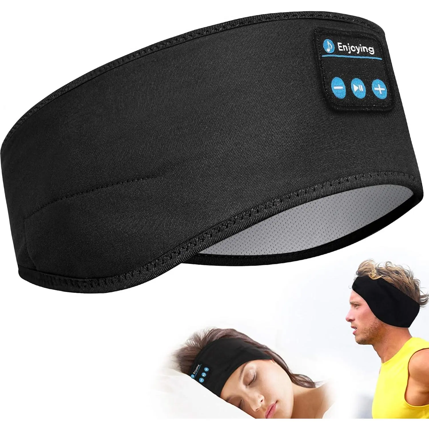 Sports Headband Headphones Ultra-Thin HD Stereo for Workout, Travel, Meditation
