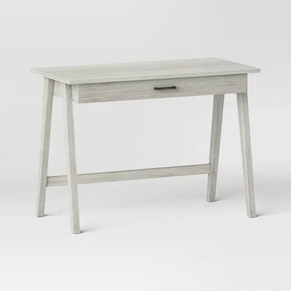Wood Writing Desk Solid Color For Home, Korean Style