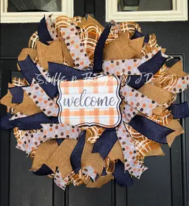 Fall Wreath - Plaid Welcome