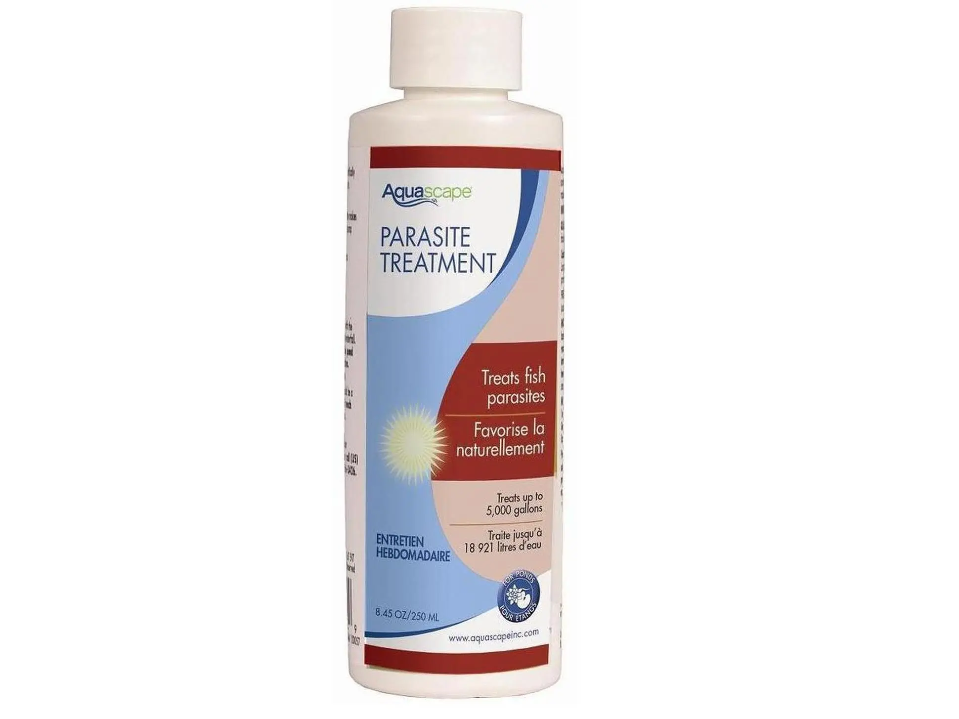 Aquascape 81041 Praziquantel Parasite Treatment, 250ml-8.5oz, Immediate Use Quick-Action Formula, Treats Costia and Trichodenella, All-Seasons Fish Aquatic Water Treatment