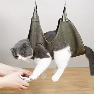 Pet Grooming Hammock for Cats and Dogs, Bite-Proof and Scratch-Resistant Restraint Bag, Nail Trimming, Bathing, Face Washing Aid, Universal for Small Pets