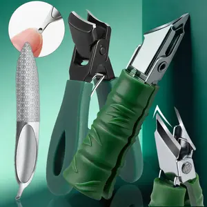 3-Piece Nail Care Kit for Thick Toenails, Scissors Set, Eagle Claw Angled Nippers, Stainless Steel, Wide Mouth Design