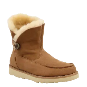 Wrangler Ladies Sherpa Lined Cozy Brown Booties KWC0014