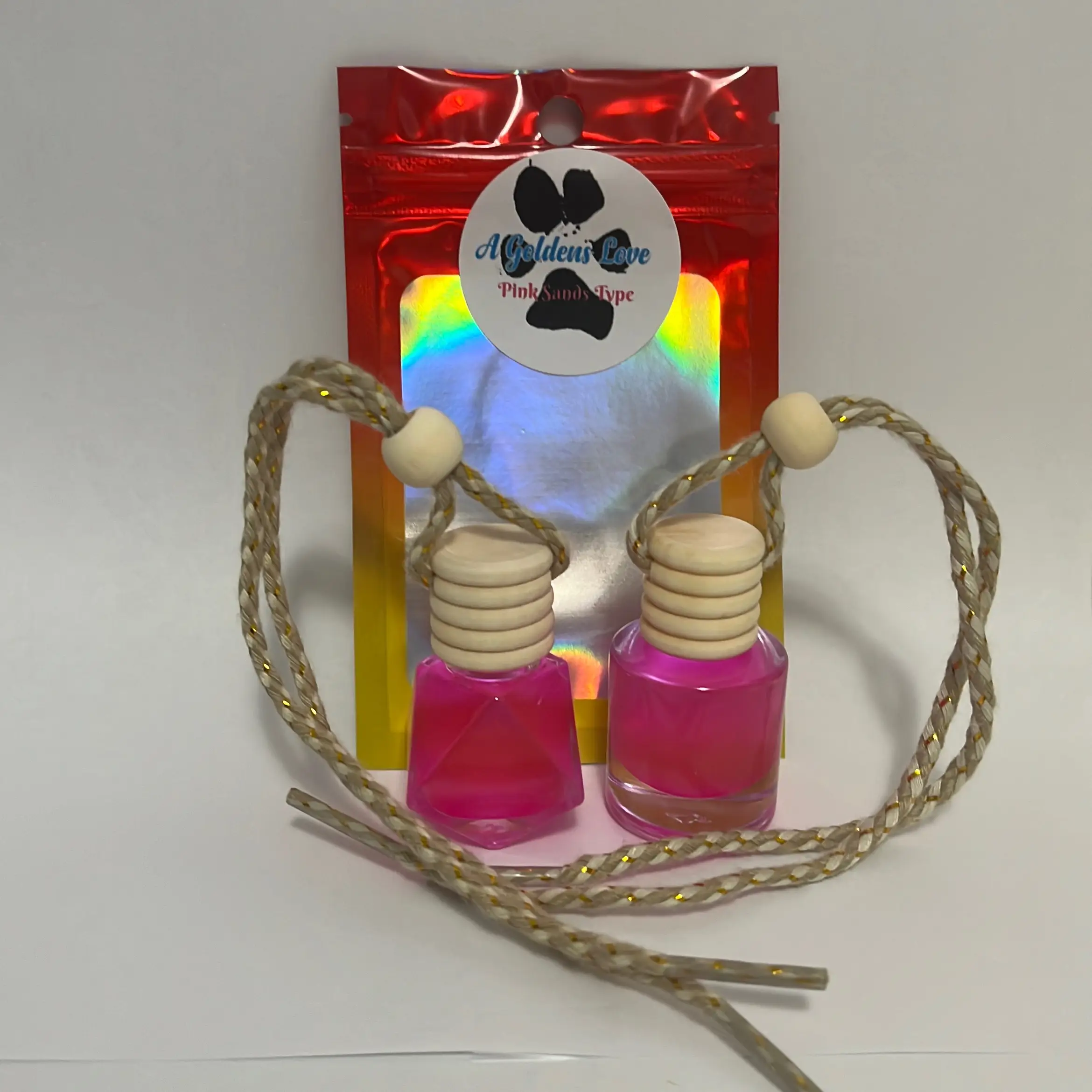 Pink Sands Type Car Freshener - Citrus, Melon, Berries, White Jasmine, Osmanthus, Greens, White Musk, Coconut, Tonka