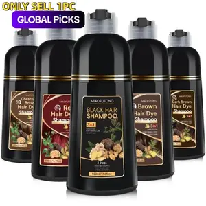 3-in-1 Hair Dye Shampoo, 1/2 Boxes Natural Extracts Moisturizing Hair Dye Shampoo, Professional Hair Care & Styling Product for Men & Women, Hair Darkening Shampoo, Hair Coloring Shampoo #GLOBAL PICKS