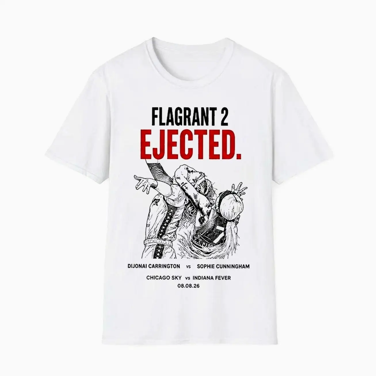 DiJonai Carrington Sophie Hard Foul Basketball Graphic Shirt, Cotton