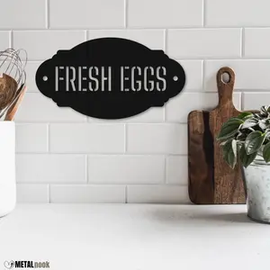 Farm Fresh Eggs Chicken Coop Metal Sign