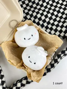 Creative Unisex Cartoon Plush Hanging Decoration, Dumpling Soup Dumplings Steamed Buns Plush Doll, Bag Backpack Car Pendant Gift, Soft Cuddly Gift