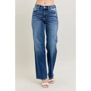 JudyBlueFullSizeHighWaist90'sStraightLegJeansPlusSize