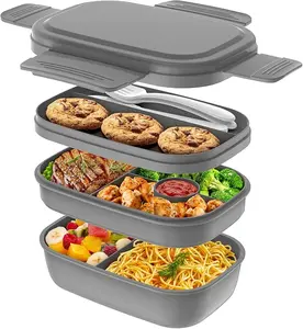 Stackable Bento Box for Adults & Kids | Leak-Proof Lunch Container Set