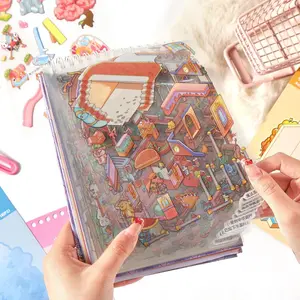 40 Sheets Large Size 3D Cartoon Scene Sticker  DIY Decoration, Creative Kids Craft Supplies, Perfect for Party Favors & Home Decor