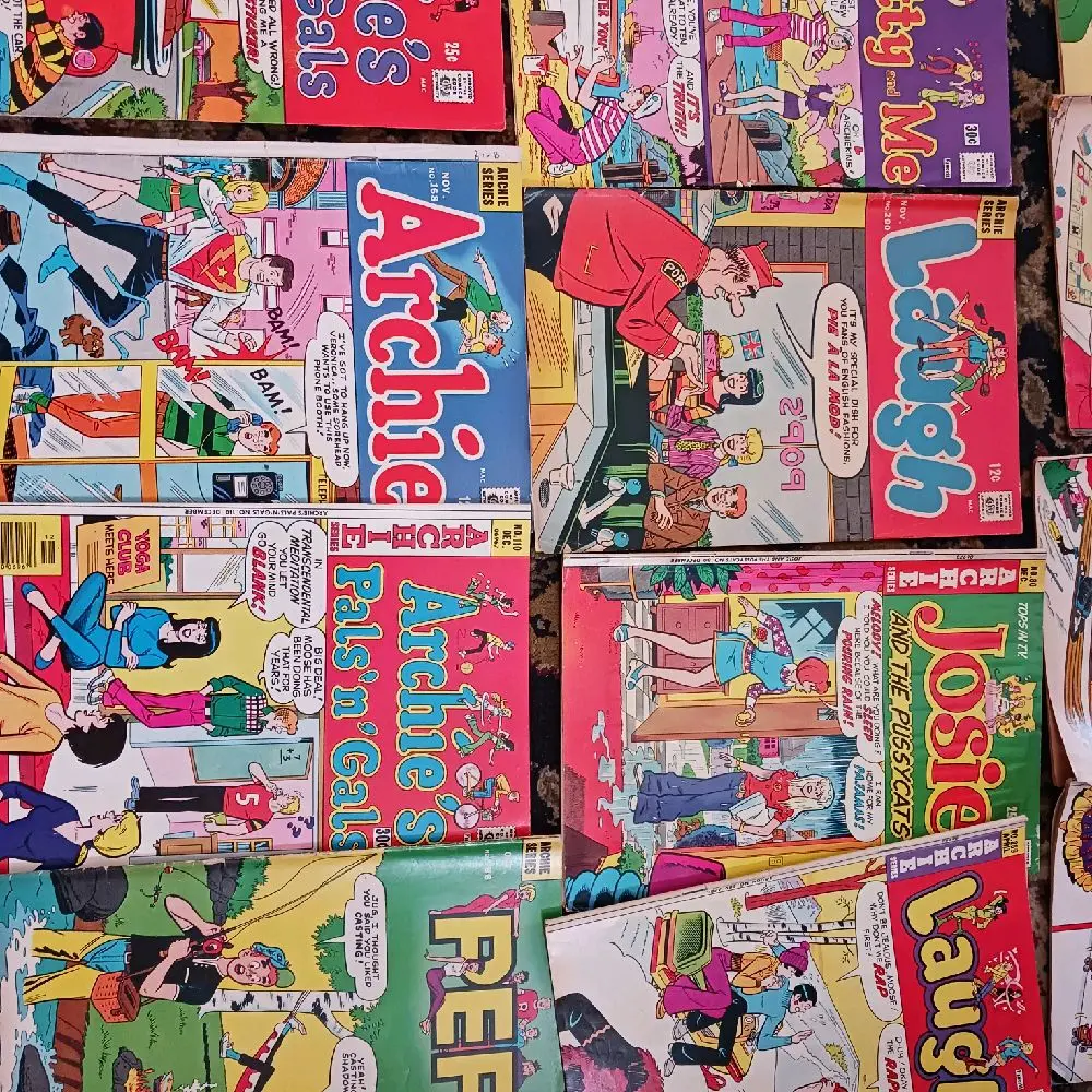 Vintage Comic Books Collection - Over 200 Issues in Good Condition Featuring Archie Josie and Laugh Comics