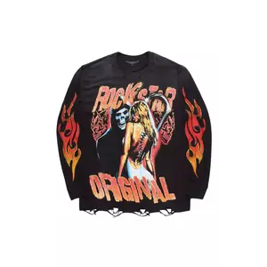 Siena Black Graphic Long Sleeve Tee
