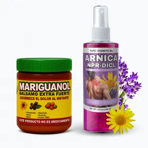 The Ultimate Viral Massage Dream Team - Mariguanol Reforzado Gel 125g (4.4 oz) + Arnica & Lavanda Massage Oil (8 fl oz) With Real Botanicals - The Chill Bundle! Perfect for Gifting, Self-Care, Massage Moments and Your Daily Chill Ritual Herbal Comfort