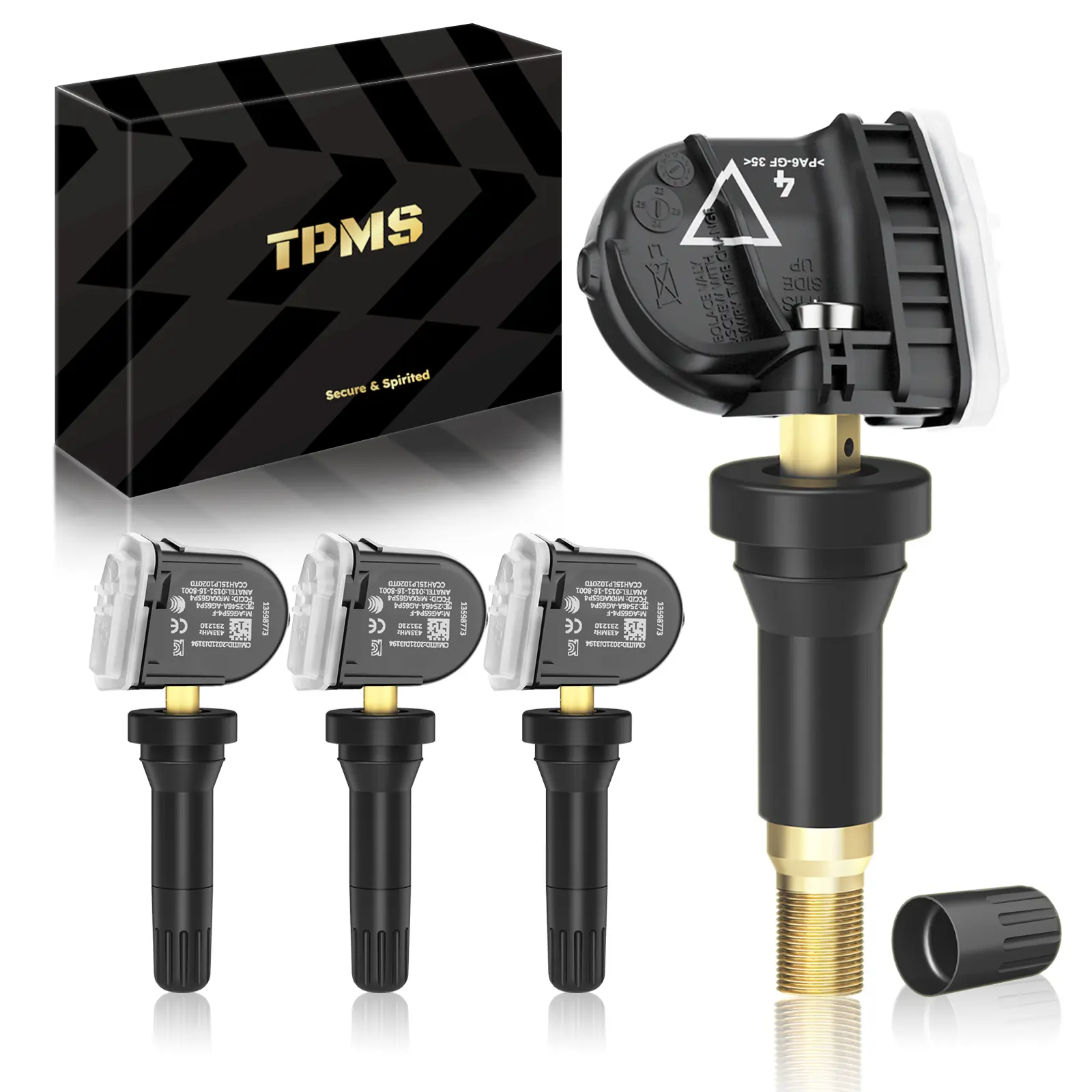 TPMS 433Mhz Pre-Programmed,Tire Pressure Sensor FitsChevrolet Silverado 1500/2500/3500 2019-2022|Traverse 2016-2022|Blazer 2019-2022GMC Sierra 1500/2500/3500 2019-2022/OE#13598773(4pcs/Set)