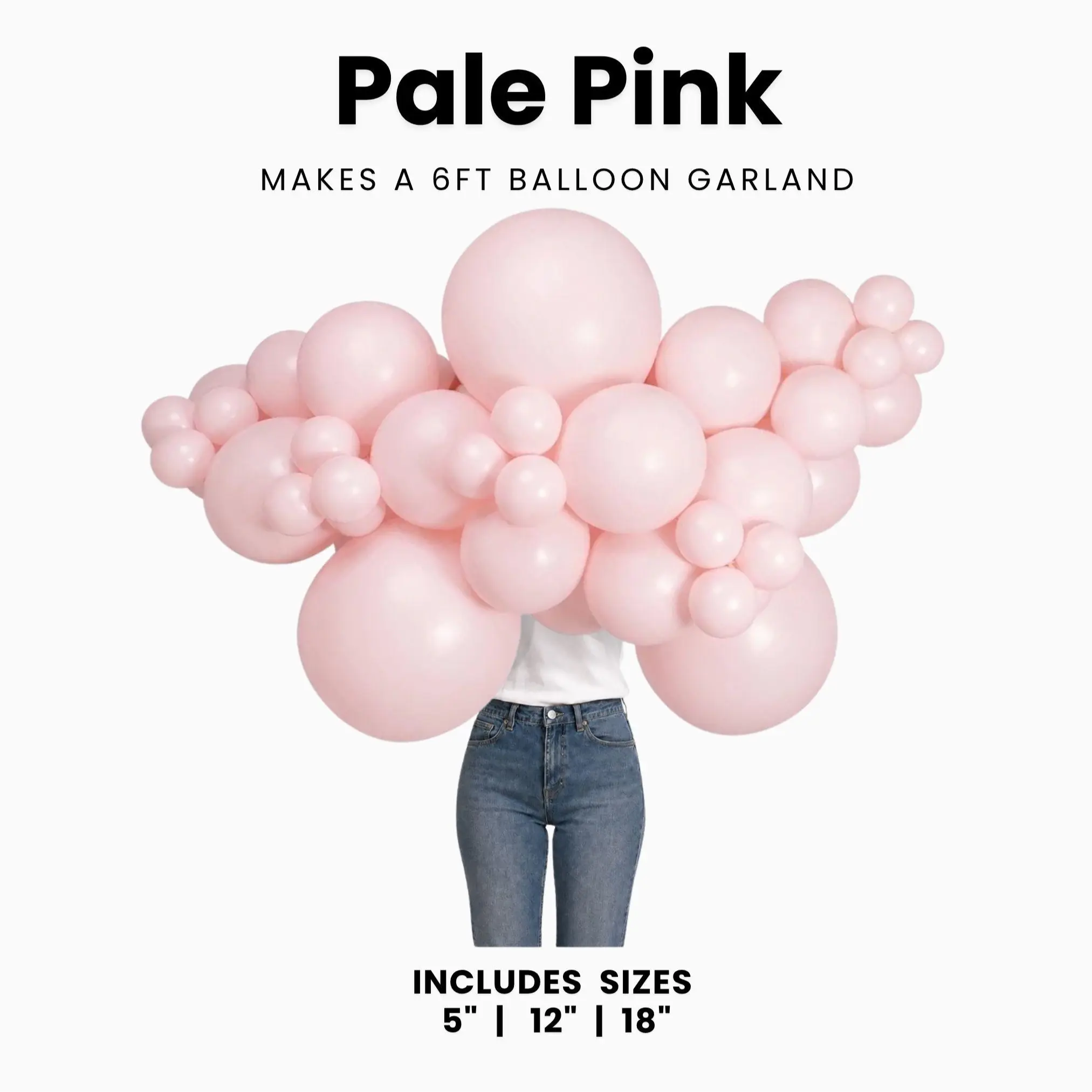 Pale Pink Balloon Pack with Optional Add-Ons