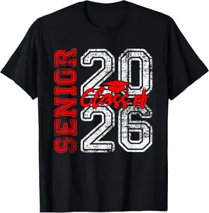 Senior 2026 Graduate Class of 2026 Graduation Men Women Kids T-Shirt Pure Cotton Graphic Tees Menswear Top: Gifts for Men & Women
