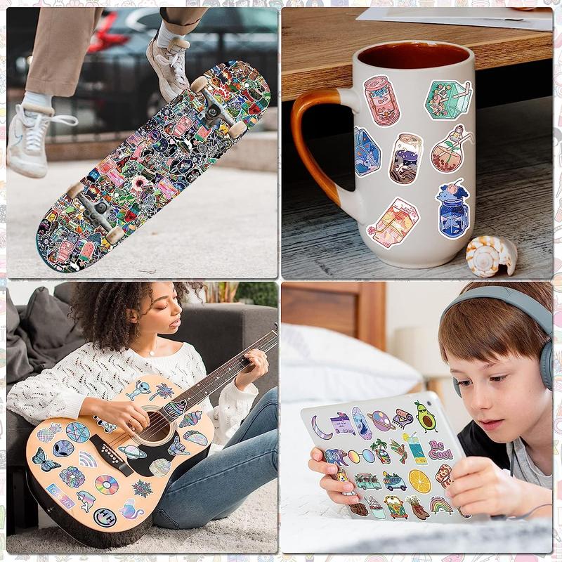 600 PCS Stickers Pack，Cute Colorful Waterproof Stickers Vinyl Art Stickers.Stickers for Water Bottles,Skateboards and Notebooks, Laptop Stickers for Teens Girls Kids Adults