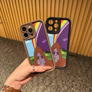 Y-Sasquatch Space Rainbow Phone Case,Having good protective properties,for iPhone 16 15 14 13 12 11 17Pro Max,for Samsung S25 S24 S23 S22 Ultra,Protective Cover