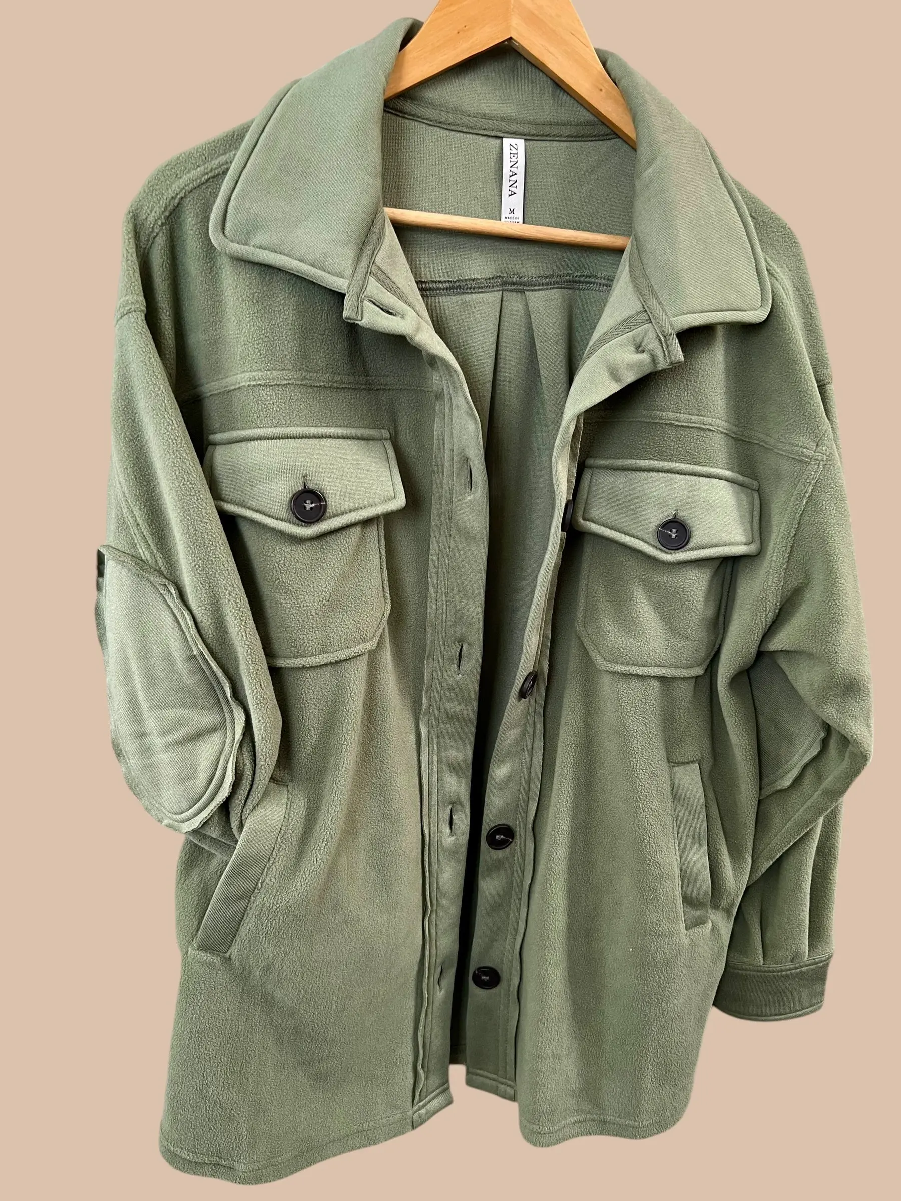 Oversized Basic Fleece Shacket Oversized Basic Fleece Shacket