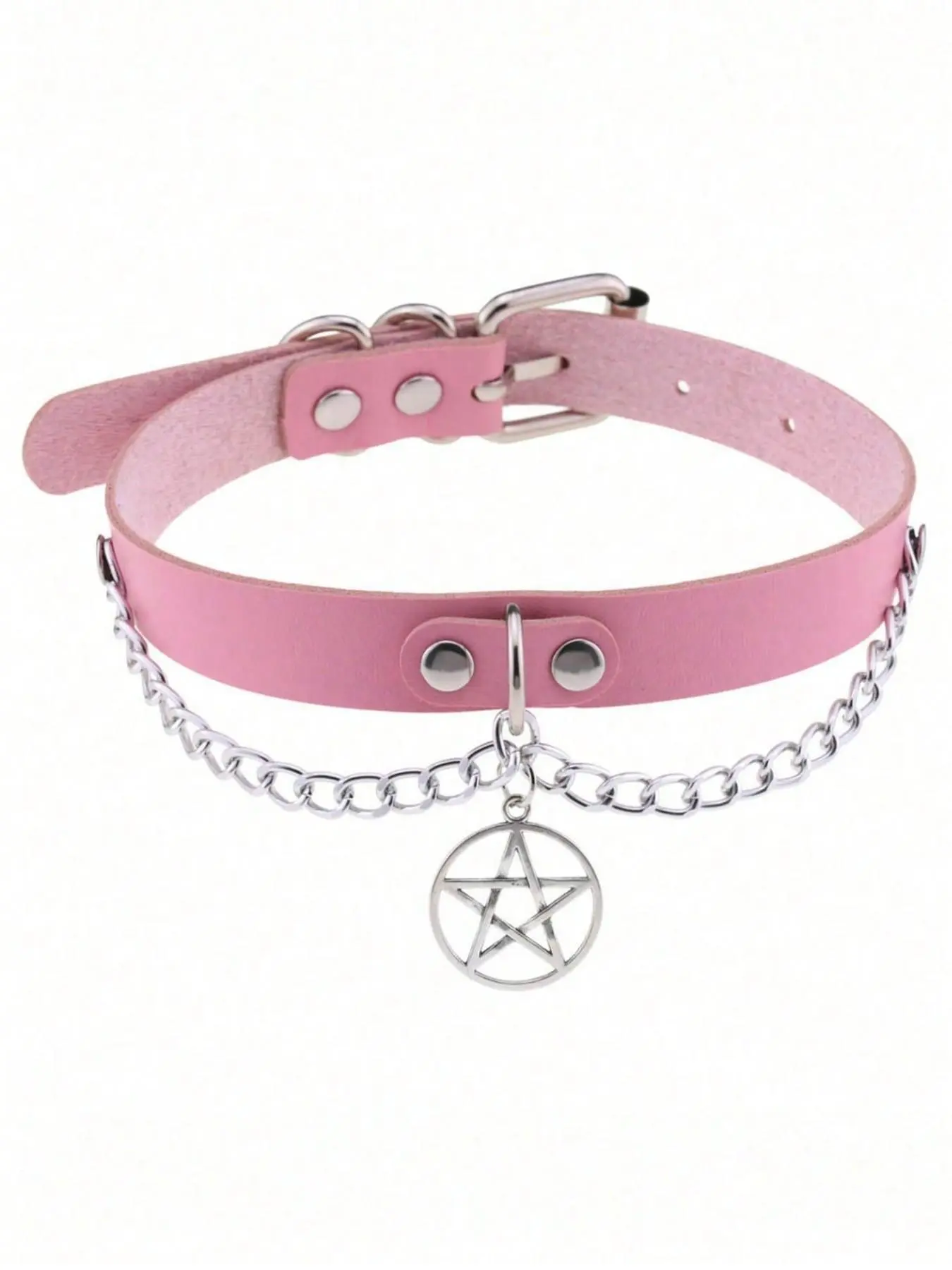Women's Gothic Style Adjustable PU Leather Collar, Fashionable Heart & Spikes Decor Choker Necklace for Party, Daily Clothing Decor, Trendy All-match & Exquisite Costume Jewelry for Gift, Fashionable Jewelry Accessories, Costume Necklaces