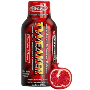 12x Tweaker Energy Pomegranate - Sports Drink Caffeine Shot Liquid Supplement Concentration Endurance Performance Workout Gym Beverage Refreshing Fuel Vitality Active Lifestyle Pack Bulk Bundle Wholesale Berry Natural Flavor 2oz 12ct