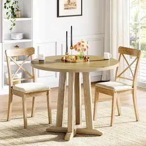 Tribesigns Farmhouse Kitchen Table - Perfect for Dining Room, Apartment & Small Space with Sturdy Unique Base - Seats 2-4