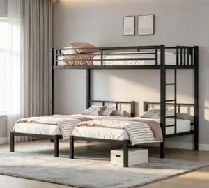 Metal Triple Bunk Bed - Win XL Size, Fits Twin & Twin Bunk Configurations