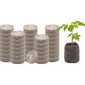 30mm 50Pcs Compressed Peat Pellet Fiber Soil Plant Seed Starters - Nursery Plugs Pallet Seedling Soil Block