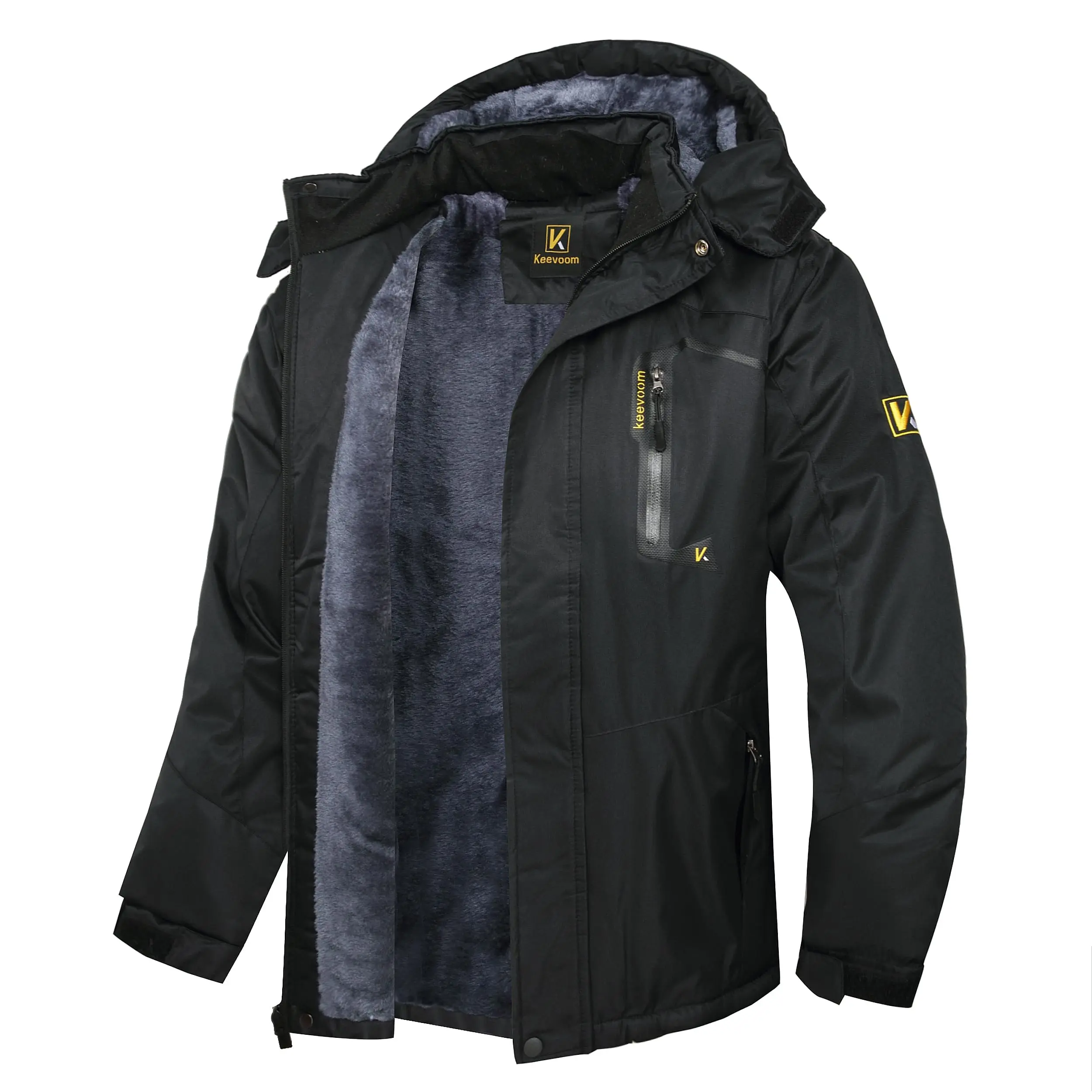 Men's Thermal Ski Jacket Heavy Duty Waterproof Snowboard Coat Winter Windproof Mountain Hooded Parka winter,cotton,jacket