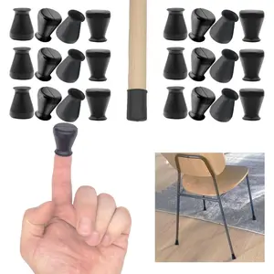 Non Slip Chair Leg Protectors No Felt Small Chair Leg Caps Bottom Anti Slip Small Covers for Floors Prevent Scratches No Noise,24 PCS