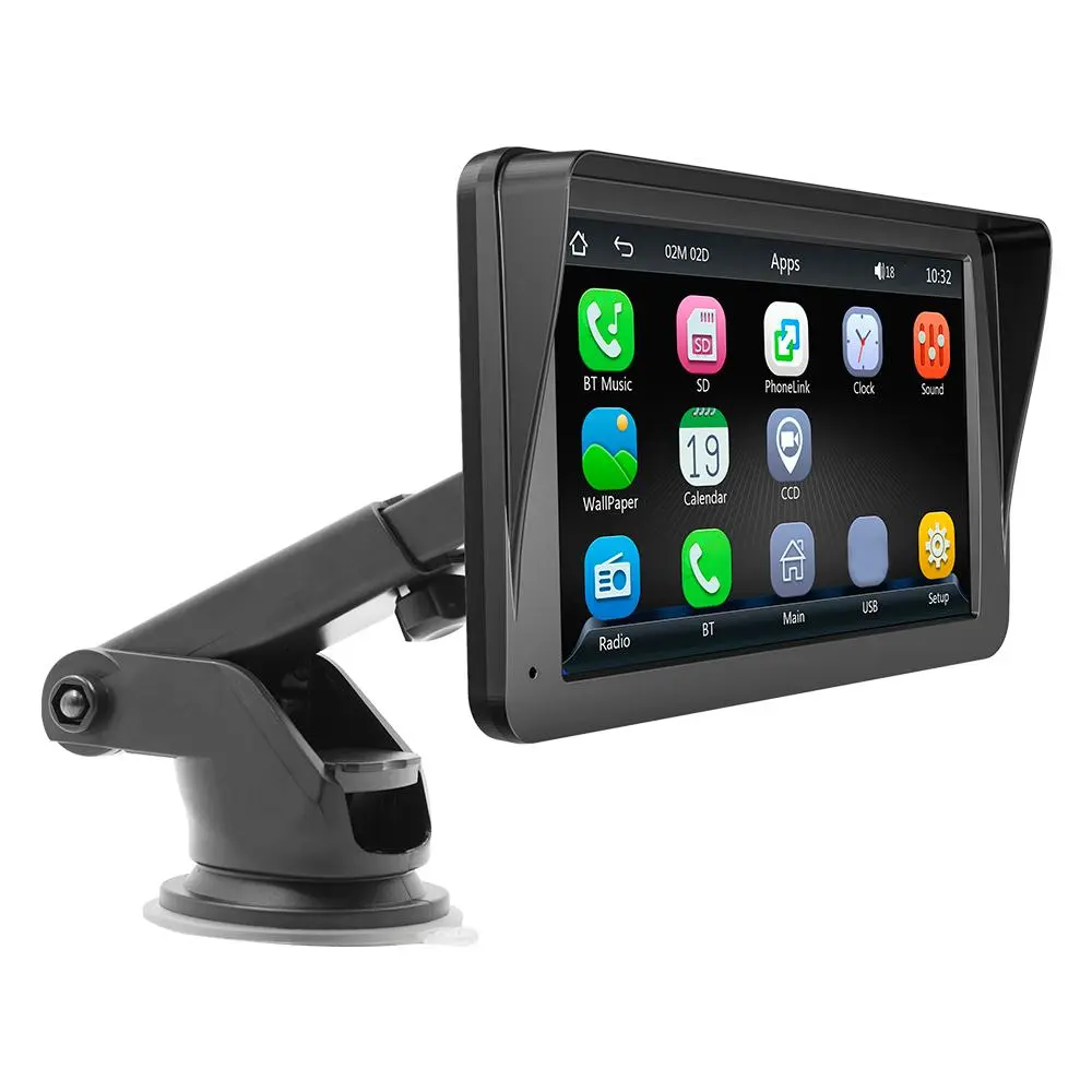 7 Inch Portable Car Video Player, 1 Set Adjustable Multifunctional Car MP5 Player with Bluetooth-compatible & Rear View Camera, Car Electronics for Carplay Touchscreen Android, Car TV for Back Seat, Car Accessories, Car Stuff