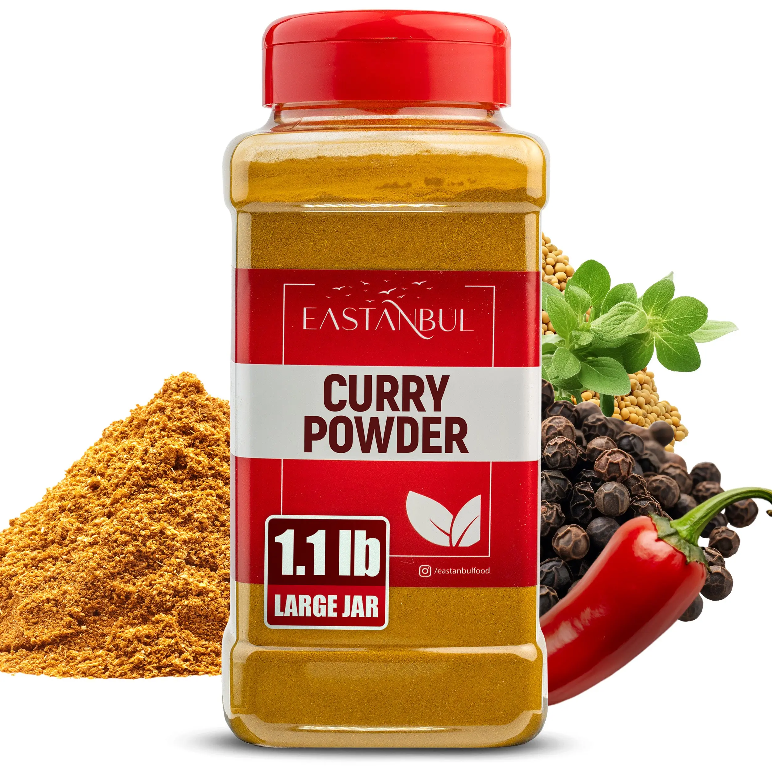Eastanbul Curry Powder, Traditional Indian Spice Blend Curry, 1.1lb Black Pepper Coriander