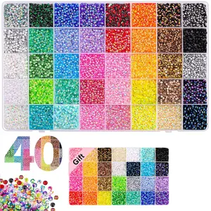 #Summervibes【Free Gift of 28 Color Set 】Resin Jelly Rhinestones 3mm 32000 Pcs Flatback Gems for Crafting Bedazzling Kit with Gifted Tools for Clothing Shoes Nail Book Diamond Art