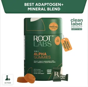 Root Labs Alpha 10-in-1 Shilajit Gummies 4000 mg |   New Year New Me Edition |   Start 2026 Strong |   Energy, Stamina & Focus |   Zero Sugar |   KSM-66 Ashwagandha, Tongkat Ali, Maca |   Vegan |   60 Count |   Transform Your Health Goals