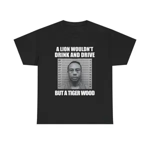 A Tiger Wood Drink adn Drive Shirt, TW Mugshot Hoodie,  Funny Golf Meme Unisex Tee