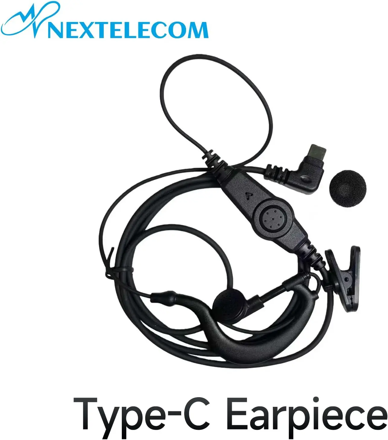 G-Type in-Ear Earpiece with PTT Mic, Push to Talk Earphone, Clear Sound, Lightweight Design