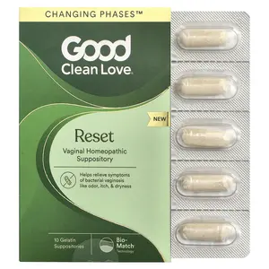 Good Clean Love Reset, Vaginal Homeopathic Suppository, 10 Gelatin Suppositories