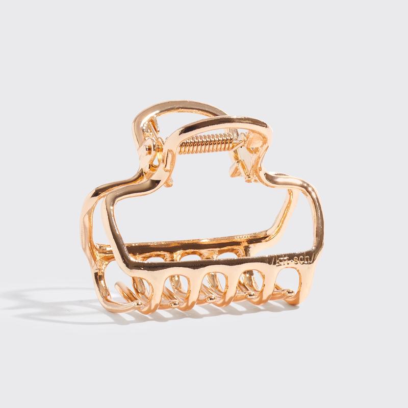 Kitsch Metal Open Shape Cloud Claw Clip - Gold, Metal Clip, 1PC, Ideal for Jewelry and Accessories