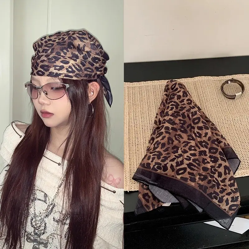 14#Leopard print headscarf 60*60(FA1447)