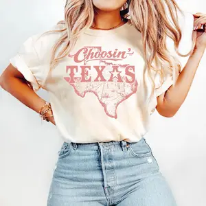 Choosin' Texas T-Shirt, Country State Pride Tee, Western Texas Shirt, Pride Wear Outfit, Texas Lover Gift