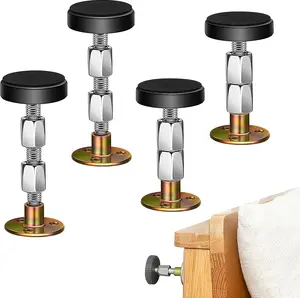 Headboard Stoppers for Wall, Adjustable Iron Bed Frame Anti-Shake Tool, Easy Install, Wall Protection,64-87mm(4PCs)