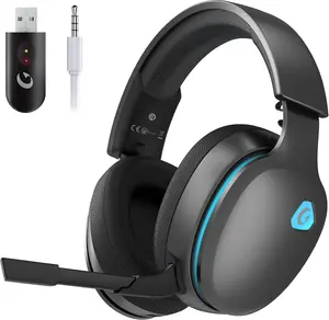 2.4GHz Wireless Gaming Headset for PS5, PS4 Fortnite & Call of Duty/FPS Gamers, PC, Nintendo Switch, 7.1 Surround Sound, Bluetooth 5.3 Gaming Headphones with ENC Mic, 40+Hr Battery - Space Gray